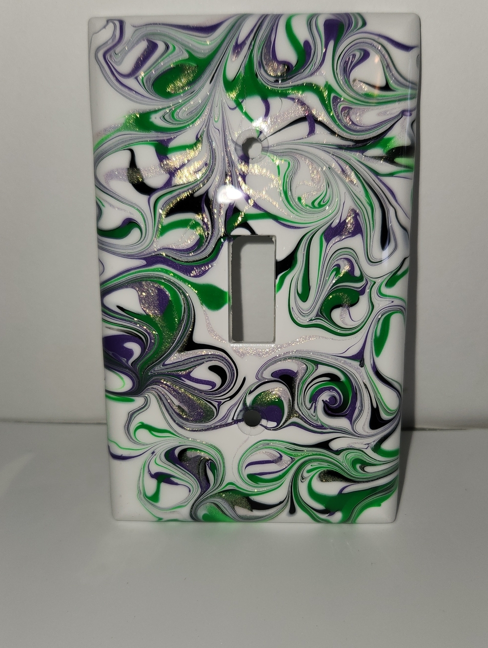 Hand Crafted Painted Swirl Light Switch Cover Decorative Home decor